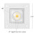 3 in. 5 CCT Adjustable Square LED Slim Trimless Eyeball Gimbal Downlight, 600 Lumens, Color Selectable 2700K-5000K, 360° Rotation