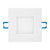 3 in. Slim Square Recessed LED Downlight, Canless IC Rated, 500 Lumens, 5 CCT Color Selectable 2700K-5000K