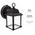LED Porch Lantern Outdoor Wall Light, Black w/ Clear Glass, Dusk to Dawn Sensor, 650 Lumens, 3000K Warm White - 8 in. Height