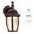 LED Outdoor Wall Light, Aged Bronze w/ Clear Water Glass, Dusk to Dawn Sensor, 580 Lumens, 3000K Warm White - 11 in. Height