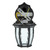 LED Outdoor Wall Light, Black w/ Clear Water Glass, Dusk to Dawn Sensor, 580 Lumens, 3000K Warm White - 11 in. Height
