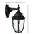 LED Outdoor Wall Light, Black w/ Clear Water Glass, Dusk to Dawn Sensor, 580 Lumens, 3000K Warm White - 11 in. Height