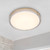 16 in. Satin Nickel LED Ceiling Mount Fixture, 5 CCT 2700K-5000K, 3600 Lumens, Dimmable