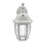 LED Outdoor Wall Light, White w/ Clear Water Glass, Dusk to Dawn Sensor, 580 Lumens, 3000K Warm White - 11 in. Height