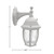 LED Outdoor Wall Light, White w/ Clear Water Glass, Dusk to Dawn Sensor, 580 Lumens, 3000K Warm White - 11 in. Height