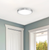 14 in. LED Round Flush Mount Ceiling Light, Brushed Aluminum Trim, Dimmable, 3000K Warm White, 1600 Lumens
