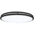 32 in. Oval LED Ceiling Mount Fixture, Dual Ring Black, Dimmable, 3 CCT 3000K-5000K, 5500 Lumens