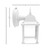 LED Porch Lantern Outdoor Wall Light, White w/ Clear Glass, Dusk to Dawn Sensor, 650 Lumens, 3000K Warm White - 8 in. Height