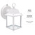 LED Porch Lantern Outdoor Wall Light, White w/ Clear Glass, Dusk to Dawn Sensor, 650 Lumens, 3000K Warm White - 8 in. Height