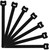 8 Inch Reusable Cable Ties, Multipurpose Fastening Cinch strap 200 Pack, Black