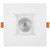 4 in. Slim Square Recessed Anti-Glare LED Downlight, White Trim, Canless IC Rated, 1200 Lumens, 5 CCT 2700K-5000K