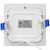 4 in. Slim Square Recessed LED Downlight, Canless IC Rated, 750 Lumens, 5 CCT 2700K-5000K (12 Pack)