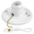 Plastic Light Bulb Socket Lamp Holder W/ Pull Chain, One-Piece Medium Base, Outlet Box Mount, 660W (2-Pack)