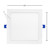 8 in. Slim Square Recessed LED Downlight, Canless IC Rated, 1600 Lumens, 5 CCT Color Selectable 2700K-5000K