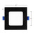 4 in. Slim Square Recessed LED Downlight, Black Trim, Canless IC Rated, 700 Lumens, 5 CCT Color Selectable 2700K-5000K