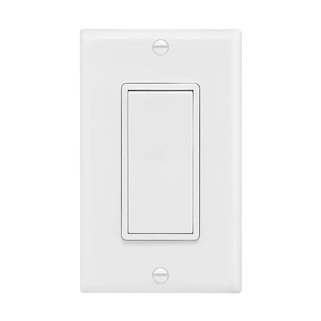 4-Way On/Off Light Switch, Rocker Switch w/ Wall Plate 4-Pack
