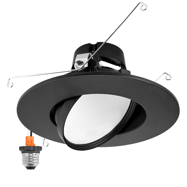 5” & 6” Black Adjustable Recessed LED Gimbal 5 CCT Downlight