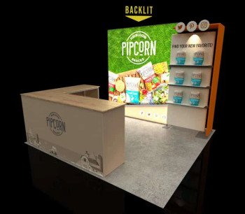 An incredible 10 x 10 portable trade show booth by ExpoMarketing