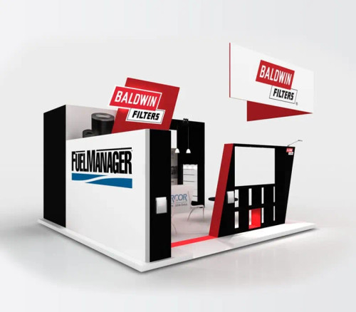 20x20 trade show booth for hardware industry