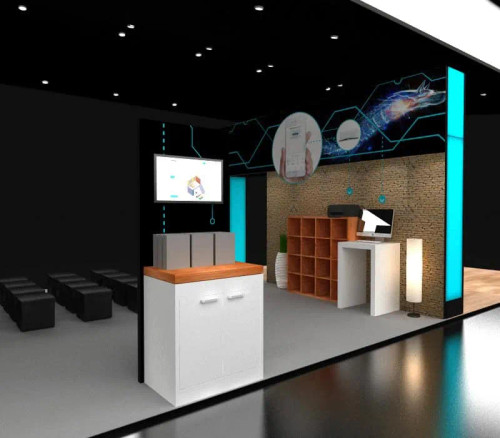 20 x 60 CES Island exhibit-demonstration room 20 x 60 CES Island exhibit-demonstration room