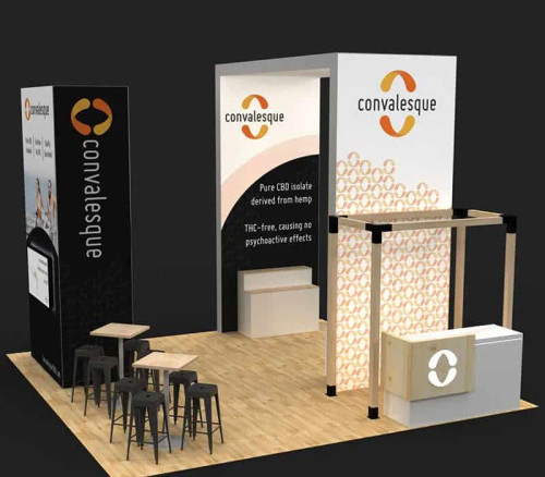 CBD trade show booth with spacious 20 x 20 Island design CBD trade show booth with spacious 20 x 20 Island design
