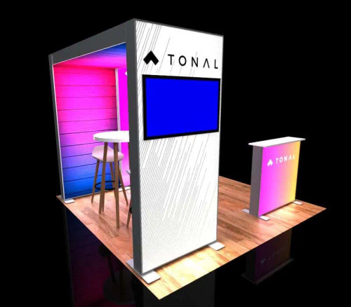 Beacon 10×10 Lightbox Arch Trade Show Display with monitor mount