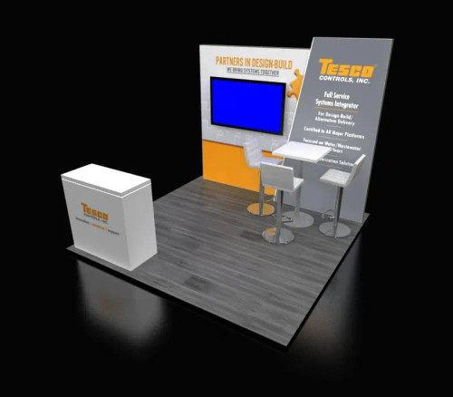 Brilliant 10 x 10 Angled Backlit Trade Show Booth