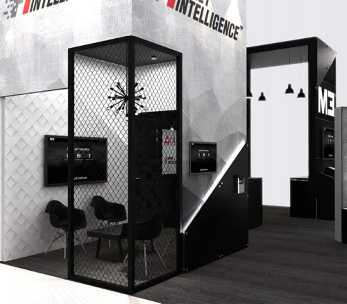 20 x 30 portable trade show booth by ExpoMarketing - angled image