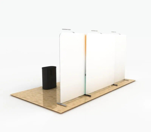 WT Modular Kit B1D1B1 10' x 20' Trade Show Display with single-sided graphics WT Modular Kit B1D1B1 10' x 20' Trade Show Display with single-sided graphics