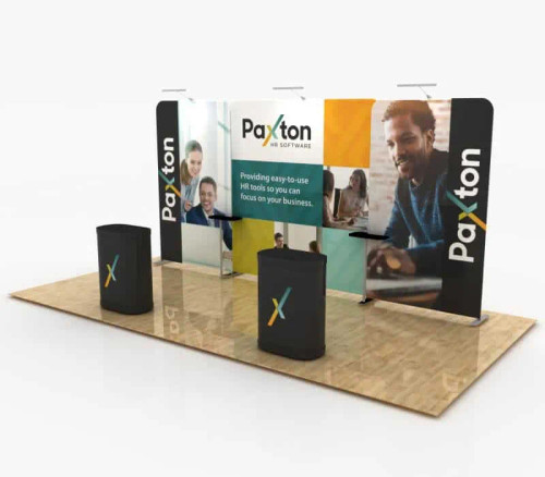 WT Modular Kit B1D1B1 10' x 20' Trade Show Display with table WT Modular Kit B1D1B1 10' x 20' Trade Show Display with table