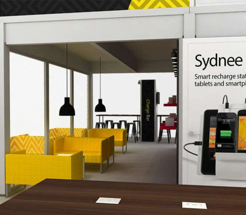 20 x 40 double deck trade show exhibit rental by ExpoMarketing 20 x 40 double deck trade show exhibit rental by ExpoMarketing