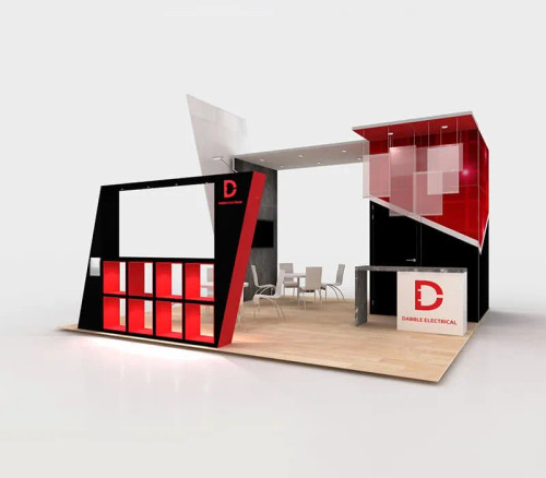 DABBLE ELECTRICAL 20 x 20 island exhibit rental DABBLE ELECTRICAL 20 x 20 island exhibit rental