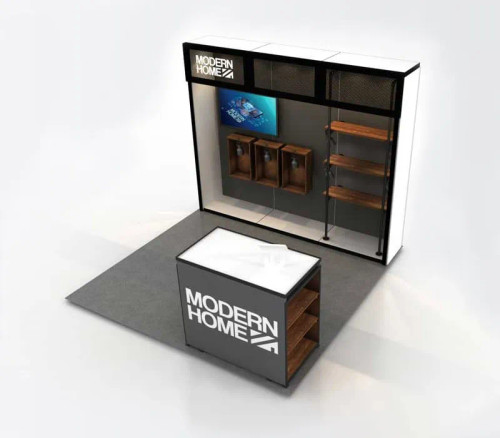 MODERN HOME 10 x 10 custom trade show booth exhibits MODERN HOME 10 x 10 custom trade show booth exhibits