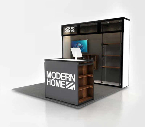 MODERN HOME 10 x 10 custom trade show booth displays by expo marketing MODERN HOME 10 x 10 custom trade show booth displays by expo marketing