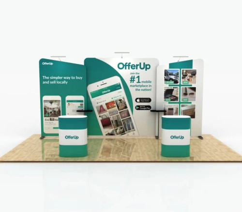 WT Modular Kit B4D2B4 10' x 20' Trade Show Display with monitor mount WT Modular Kit B4D2B4 10' x 20' Trade Show Display with monitor mount
