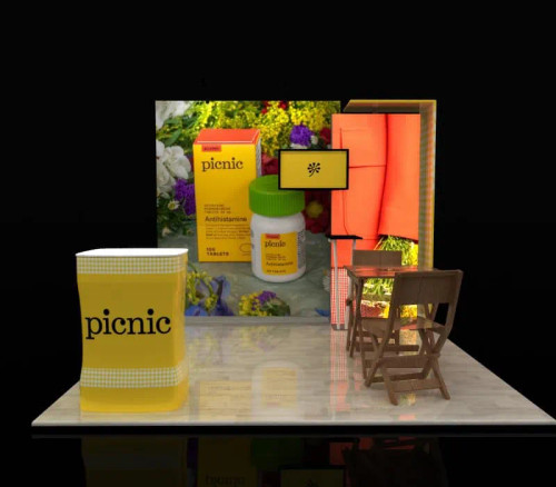 Radiant 108 10' x 10' portable modular backlit trade show display