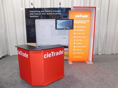 Client Example of Our Radiant 108 10' x 10' portable backlit trade show display Client Example of Our Radiant 108 10' x 10' portable backlit trade show display
