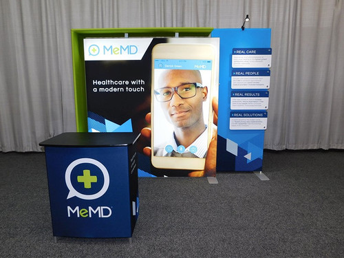 Radiant 110 10' x 10' portable backlit trade show display client example