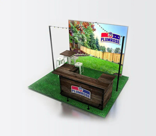 10 x 12 portable trade show booth by ExpoMarketing - angled image 10 x 12 portable trade show booth by ExpoMarketing - angled image