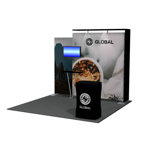Medallion 122B 10' x 10' Portable Trade Show Display with Canopy Accent Medallion 122B 10' x 10' Portable Trade Show Display with Canopy Accent