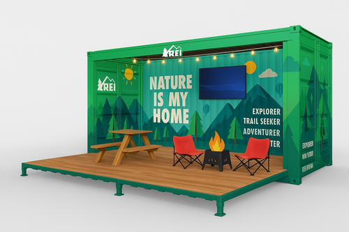 Shipping Container Base Model A1 trade show display example Shipping Container Base Model A1 trade show display example