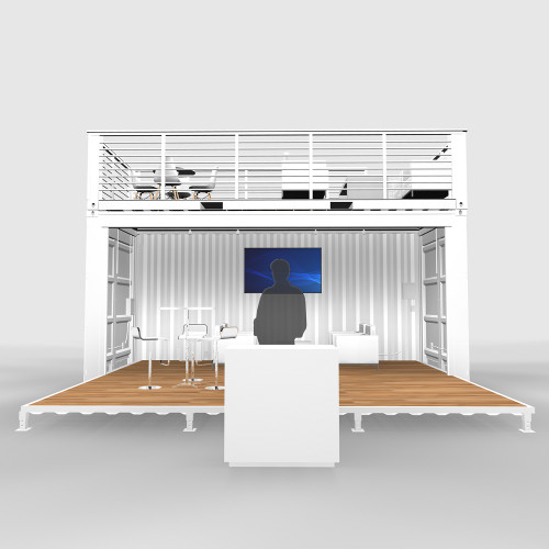 Shipping Container Base Model A2 for trade shows View2