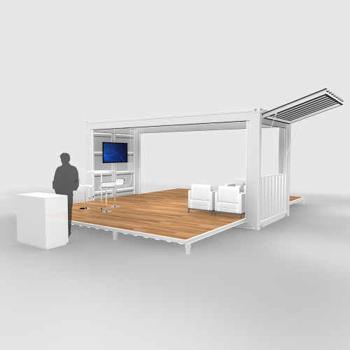 Shipping Container Base Model B1 for trade shows View3 Shipping Container Base Model B1 for trade shows View3