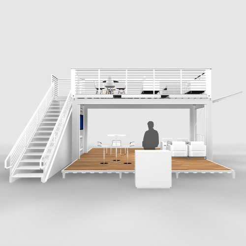 Shipping Container Base Model B2 for trade shows View3
