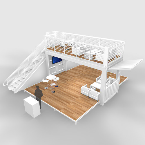 Shipping Container Base Model B2 for trade shows View1