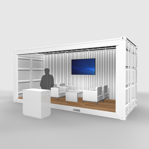 Shipping Container Base Model C1 for trade shows View3