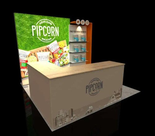 An incredible 10 x 10 portable trade show display by ExpoMarketing