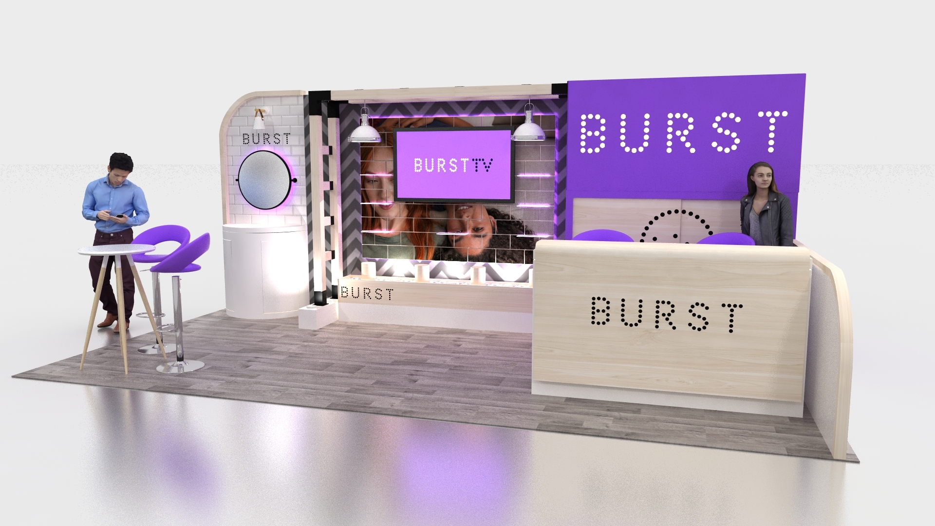custom inline 10'x20' trade show booths