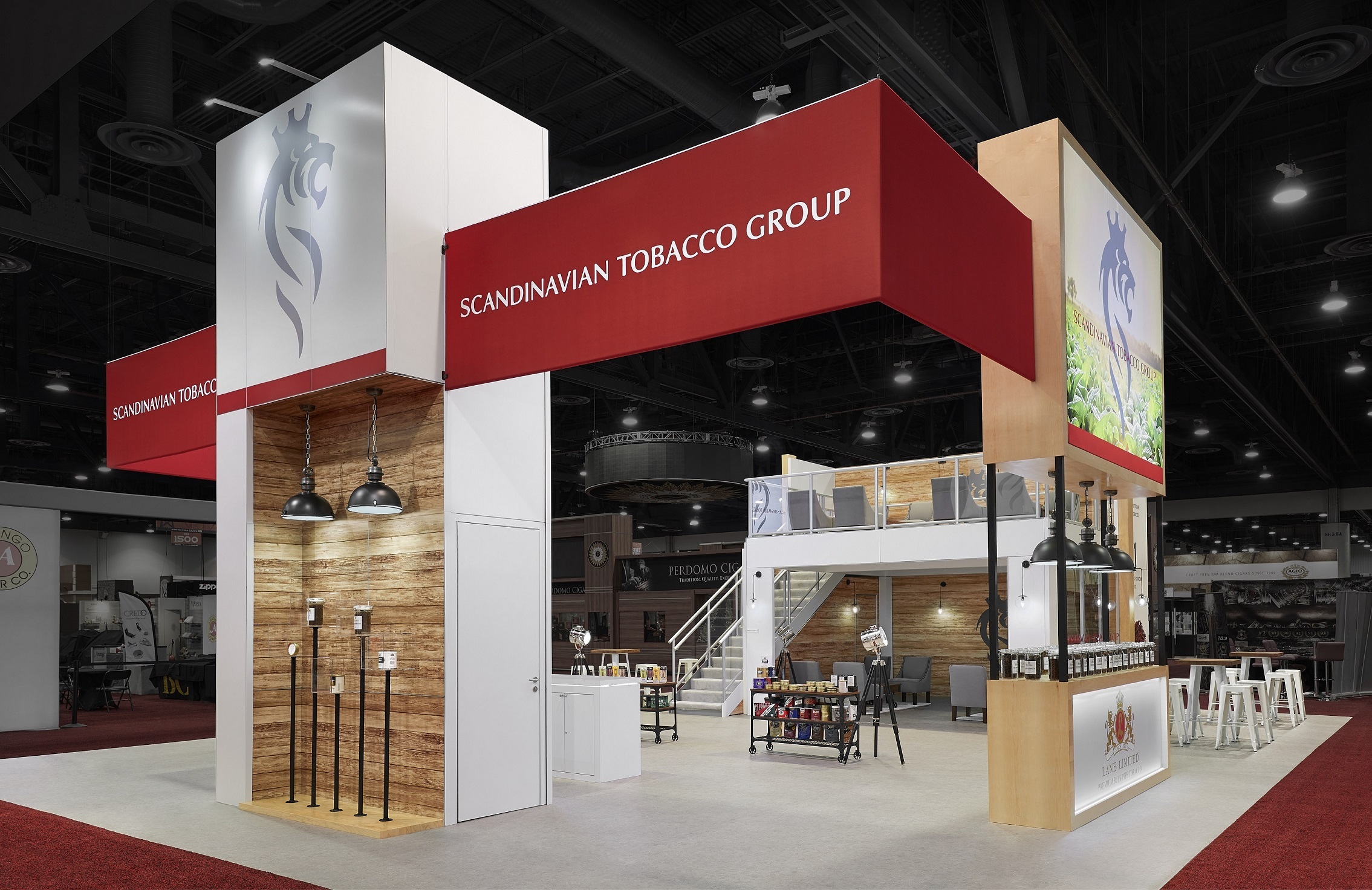 custom double deck trade show booths