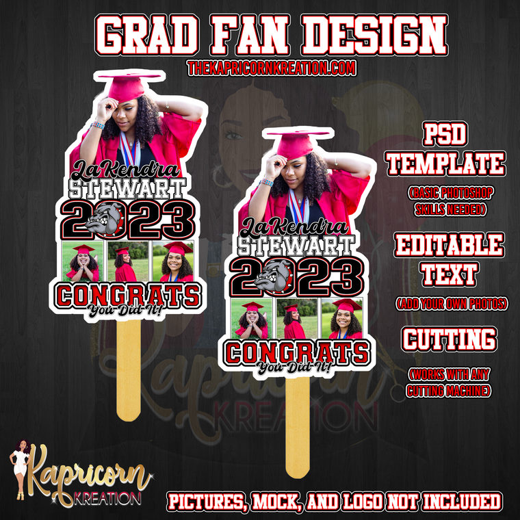Graduation Fan Design PSD Template | Style 1